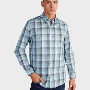 NWT S M L Mens Tommy Hilfiger Regular Fit Printed Checkered Shirt 78J8906 340